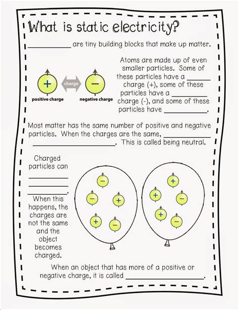 static electricity charge worksheet answers